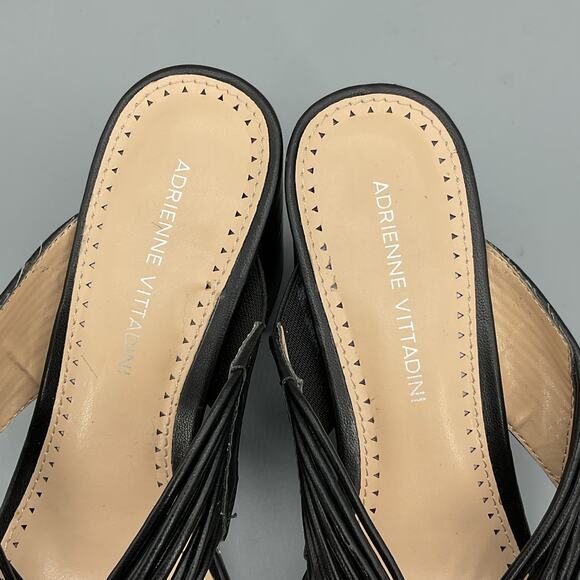 NEW Adrienne Vittadini Women’s Annalee Block Heel Mule Sandals Black Size 7M - Picture 6 of 10